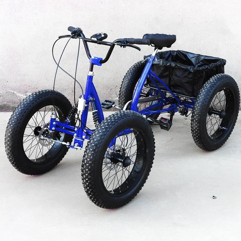 Freight Bicycles Fat Tire Off-road Pedals Four Wheeled Bicycles Three Wheeled Snow Four Wheeled Bicycles
