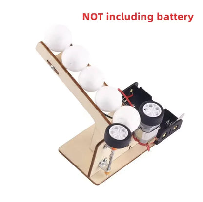 Electric Ball Pitching Machine Kits Kids DIY Science Toys Children Educational Technology Project Model Toys For Gift