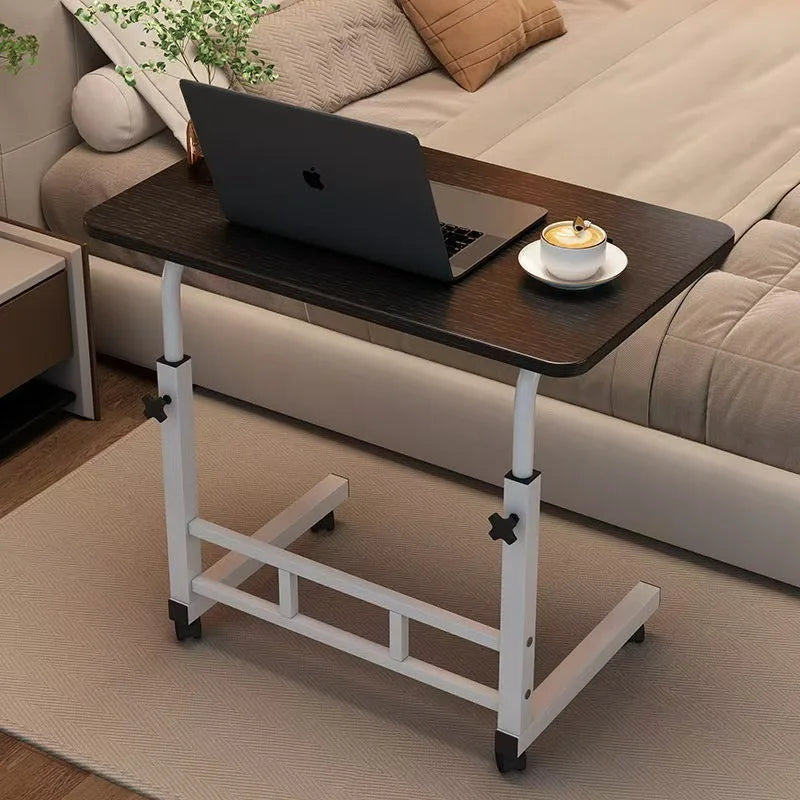 Height Adjustable Rolling Computer Desk Bedside Standing Folding Side Table Portable Commercial Escritorio De Oficina Furniture
