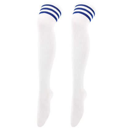 Women Jk Stockings Halloween Party Cosplay Socks Over Knee Thigh Socks Warm Stocking Women Boot Sock Triple Stripe Long Socks