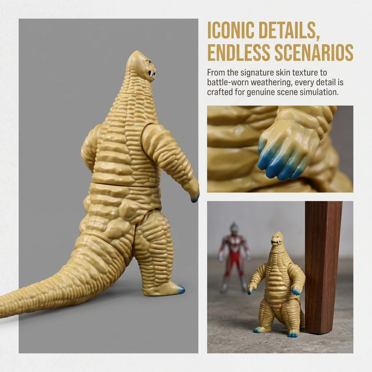 Bandai Ultra Kaiju Series Monster World RedKing Mini Figure - Collector's Gift for Ultraman Fans - Perfect for Party Decor