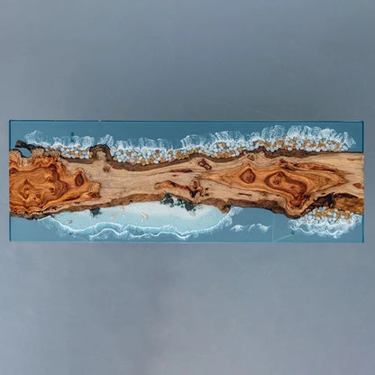 Waterfall epoxy resin wooden coffee table rosewood coffee table live edge epoxy resin coffee table