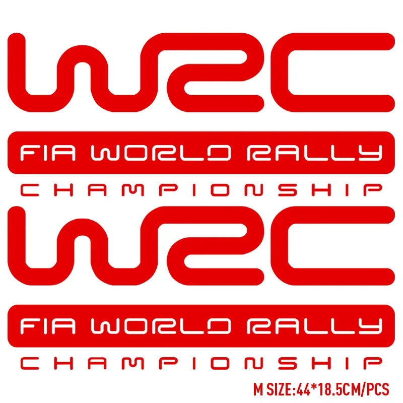2Pcs WRC Car Stickers Racing Style Auto Vinyl Film Decals For Auto Bumper Windows Motorcycle Laptop Walls Tuning Car Accessories