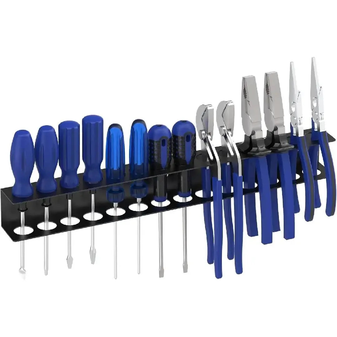 Wall-mounted Screwdriver Organizer 14-Hole Hardware Tool Storage Holder Stand for Hex Cross Screwdriver RC Tools
