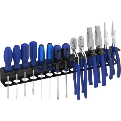 Wall-mounted Screwdriver Organizer 14-Hole Hardware Tool Storage Holder Stand for Hex Cross Screwdriver RC Tools