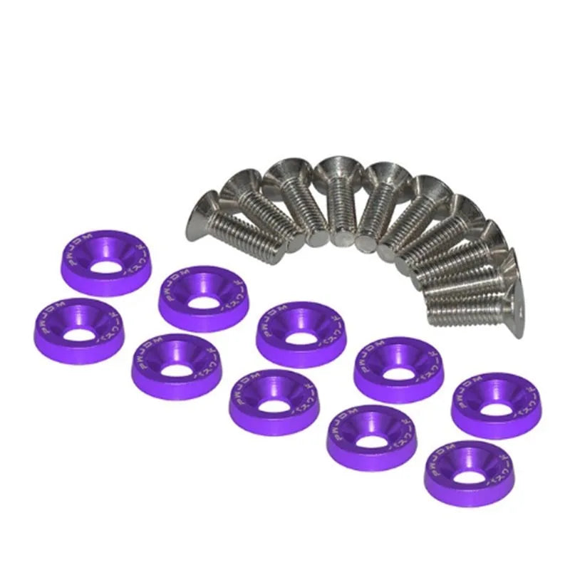 Car Motorcycle Modification Colored Screw Washer DIY Personalized Screw Washers Fasteners Concave Screws Protective Plate Washer