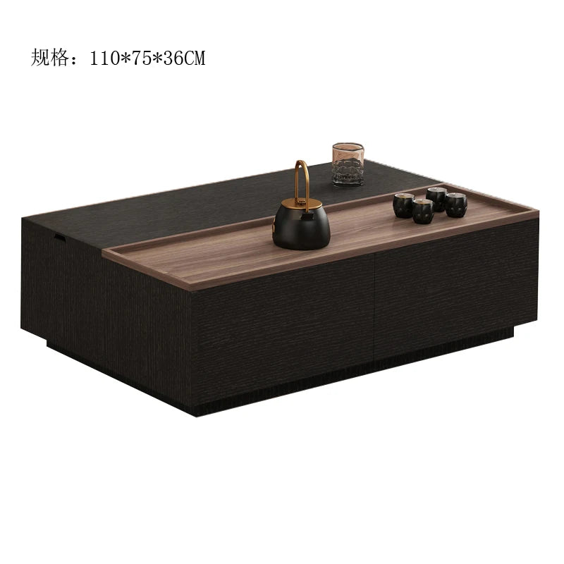 Wabi Sabi Storage Coffee Tables Multifunction Design Living Room Lift Top Coffee Tables With Drawers Trendy Meuble Furniture