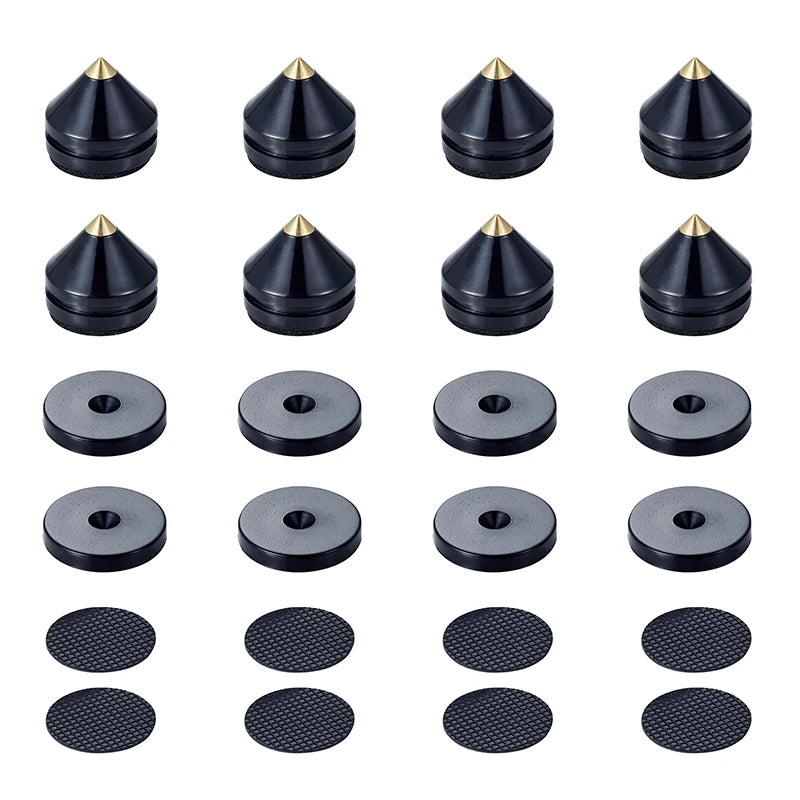 Pailvens Loudspeaker Lace 8 Sets Lightweight Weight Loudspeaker Foot ABS Subwoofer Foot With 16-Way Rubber Mat