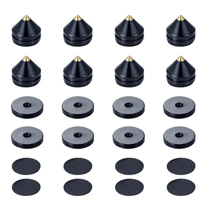 Pailvens Loudspeaker Lace 8 Sets Lightweight Weight Loudspeaker Foot ABS Subwoofer Foot With 16-Way Rubber Mat