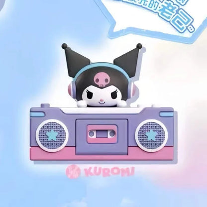In Stock Hello KT Retro Tape Recorder Blind Box Talking Collectible Figure Desktop Ornament Cute Gift For Anime Fans Kids