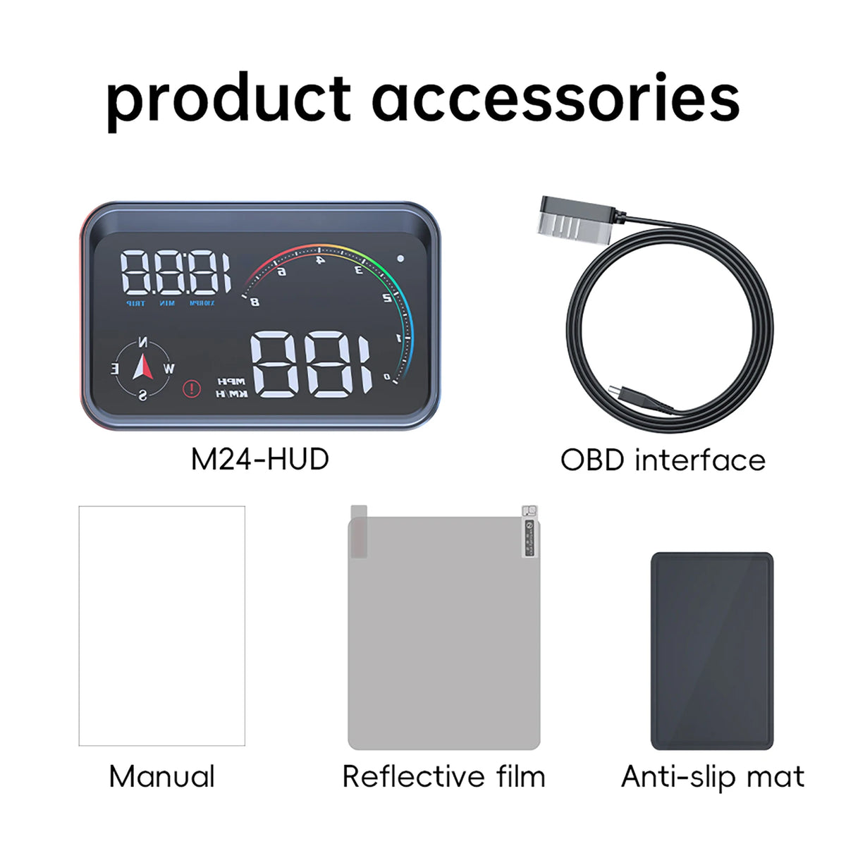Car Head Up Display OBD2 HUD+GPS Computer Speedometer Modification Car Speed Displays System