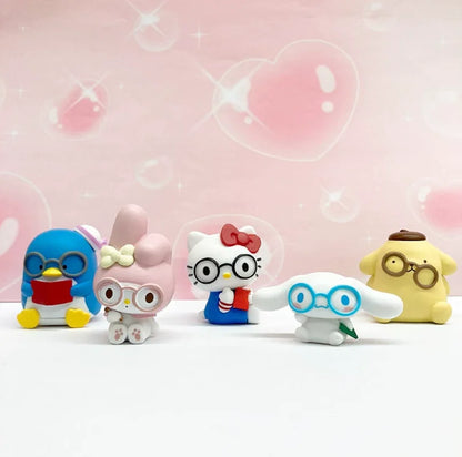 New Product In Stock Kt Cat Melody Wearing Glasses Blind Box Kawaii Fugure Toy Cute Desktop Decoration Surprise Gift For Fans
