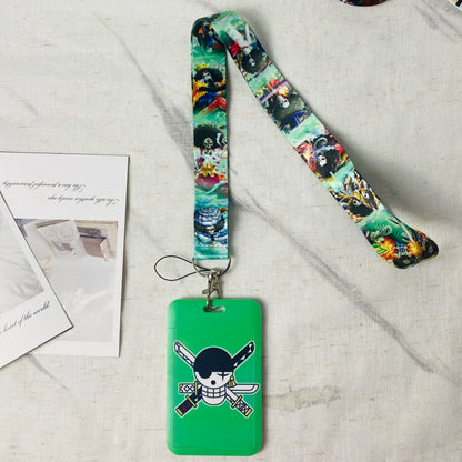 Anime Cartoon Credential Holder Keychains Neck Lanyard For Pass Card Anime Credit Card Holder Keychain Straps Wholesale