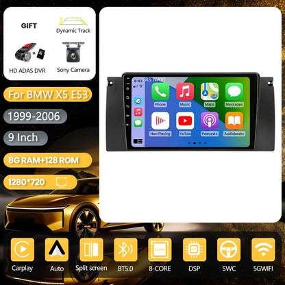 Android 16 Carplay Auto 2K Screen Car Radio Multimedia Player For BMW M5 E39 1995-2006 E53 X5 M5 2din Autoradio Stereo Head Unit