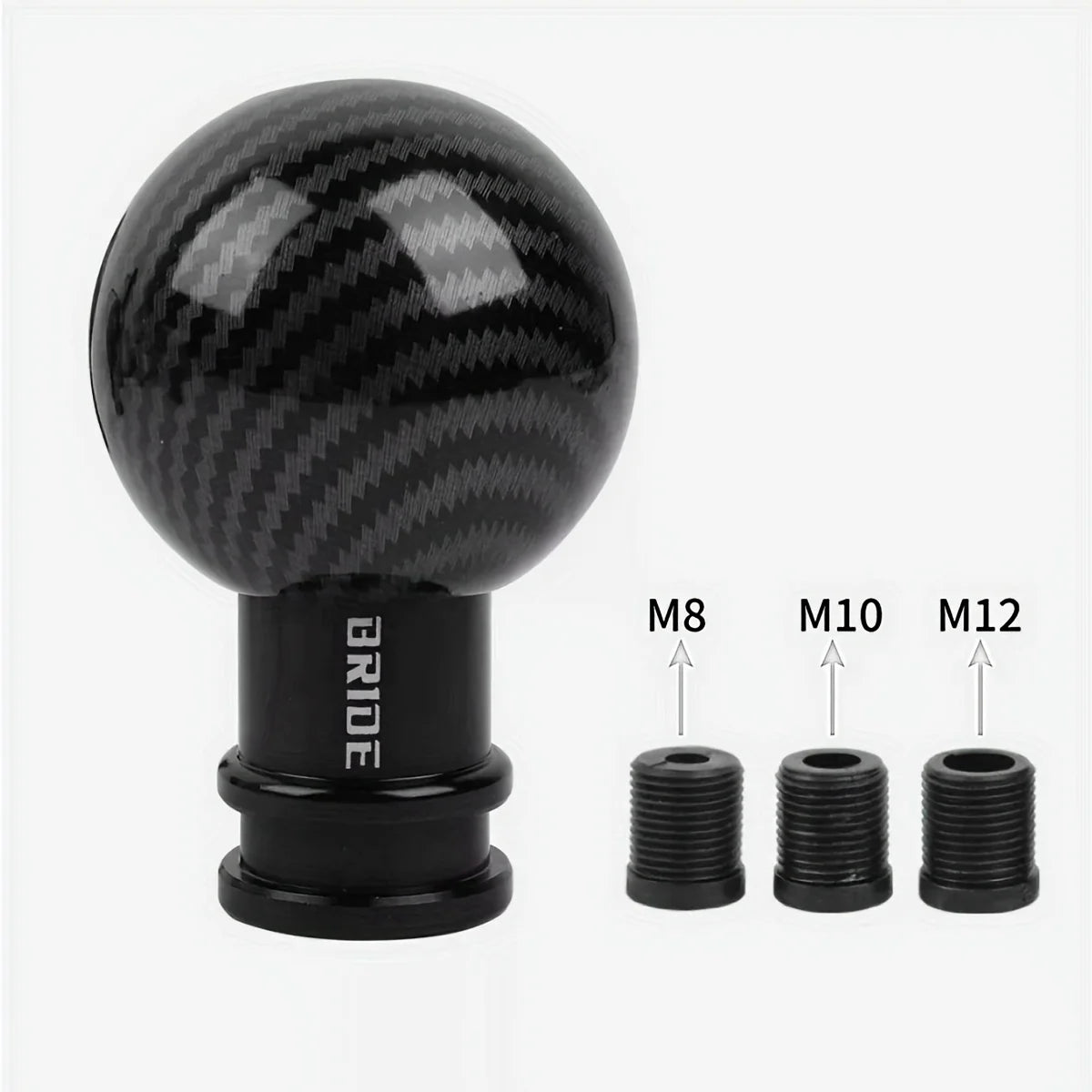 1 Piece of Car Interior Modification Gear Shift Knob, Universal for Car Gear Shift Heads, Carbon Fiber Shift Knob, Round Gear Le