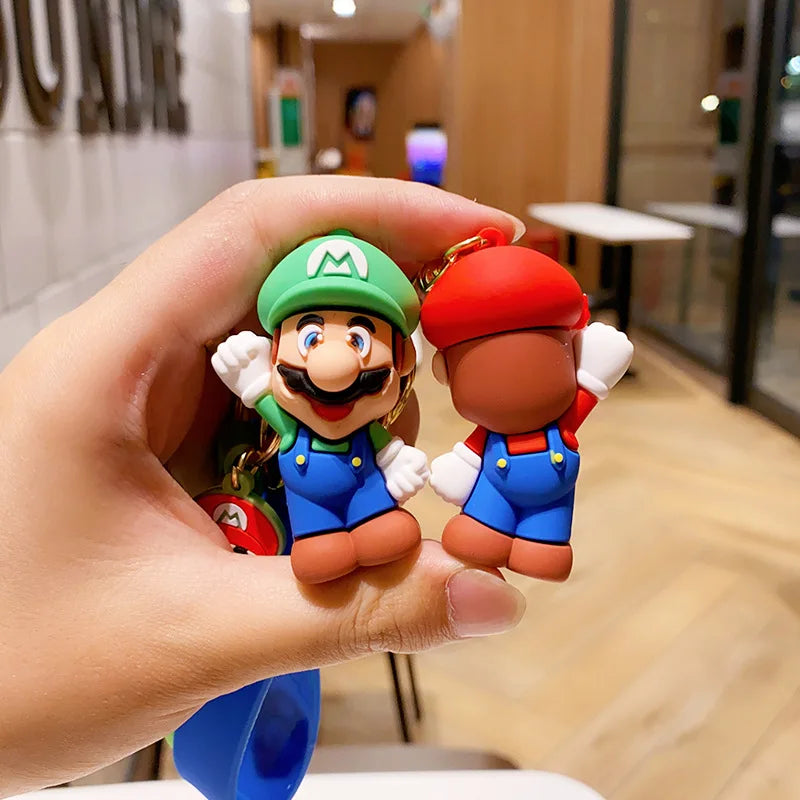 New Creative Super Mario Figurine Keychain, Cute Doll Backpack Hanger, Pendant, Exquisite Gift Keychain