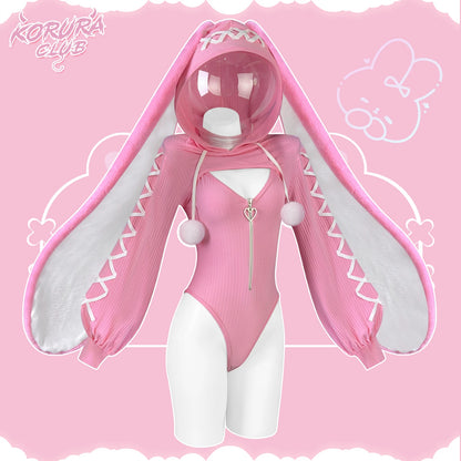 KORURACLUB Cosplay Sexy maid outfit Bunny Outfit cosplay women Animal Costumes Bunny Bodysuit Fluffy rabbit ears tail