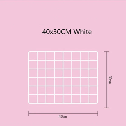 Home Wall Decoration DIY Art Iron Grid Decor Photo Frame Postcards Storage Wall Art Display Storage Rack Holder Shelf Organizer
