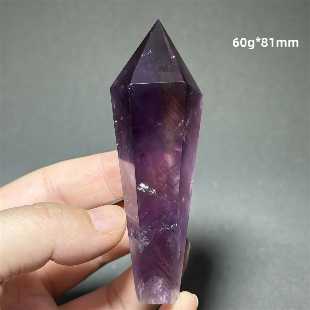 Amethyst Scepter Natural Mineral Quartz Gem Aura Spiritual Meditation Treatment Energy Home Garden Feng Shui Decoration