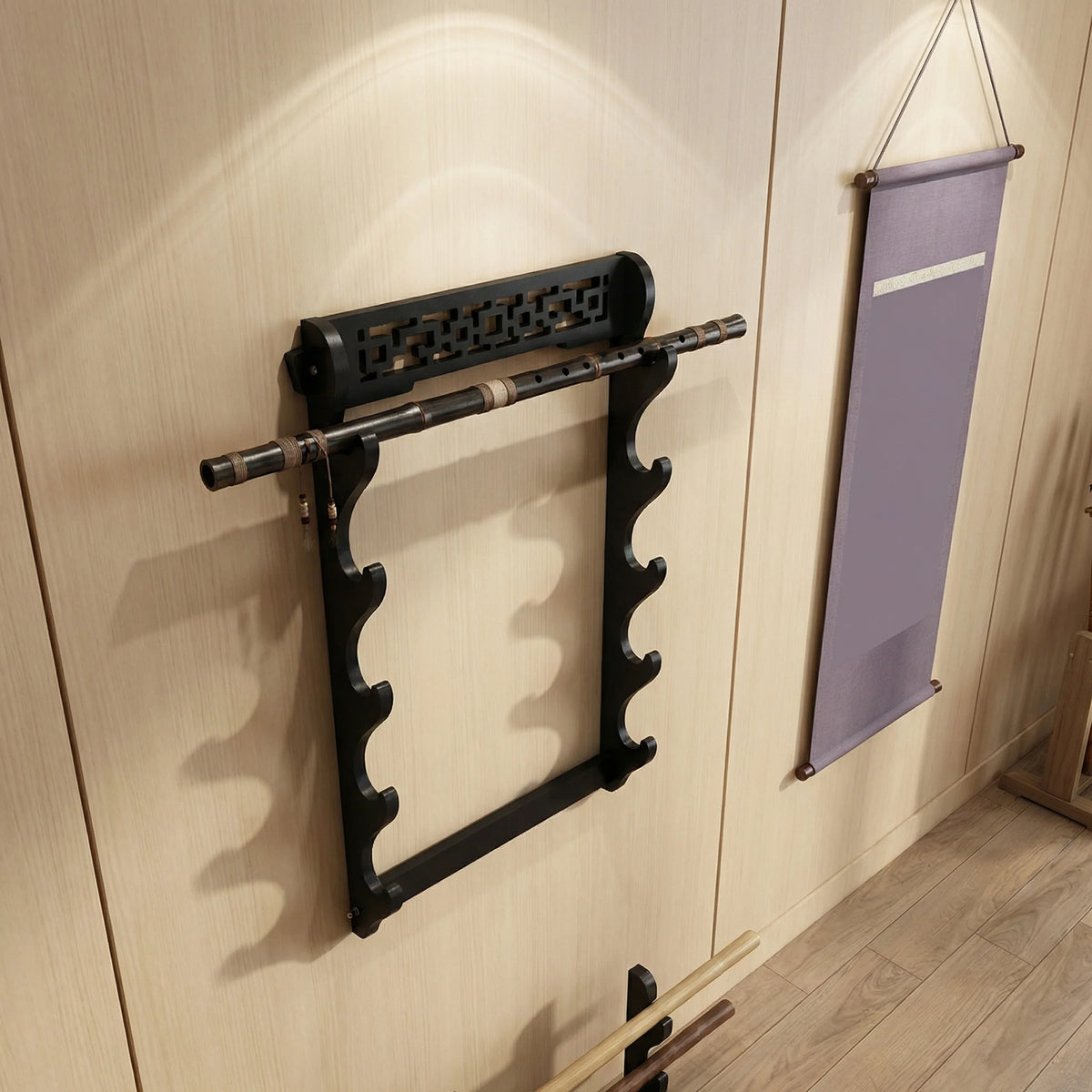 Wall Katana Support Holder Organizer Wooden Sabre Samurai Sword Stand Shelf Display Real Size Japanese Katana Rack Decoration