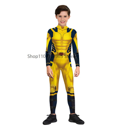 Halloween Cosplay Costume Zombies Skeleton Print Jumpsuit Boys Girls Zentai Suit Xmas Party Clothes Gifts Children Cartoon