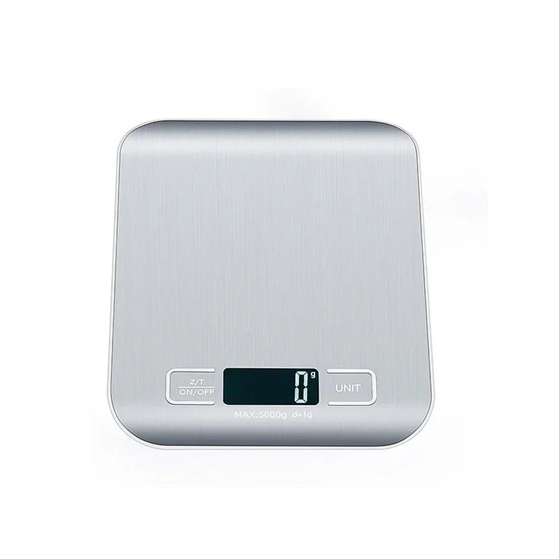 5/10KG LCD Display Digital Kitchen Electronic Scale Stainless Steel Panel USB Charg Precise Small Platform Scale Portable