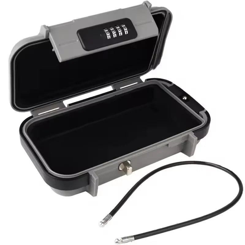 Creative Portable 4-digit Combination Lock Beach Safe Box With Steel Wire Outdoor Camp Sports Cycling Swim Security Storage Box