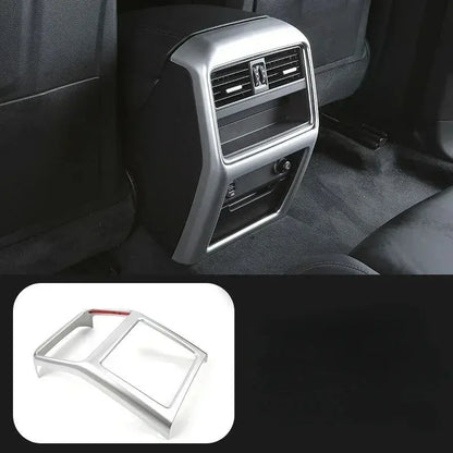 For Porsche Macan Cayenne 2011-2022 ABS Red Car Rear Air-conditioning Outlet Frame Cover Trim Interior Car Accessories