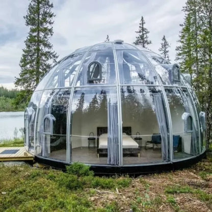 360 Degree Transparent Starry Sky Room Modern Bubble Room Modular House Prefabricated Homes Sustainable Futuristic Capsule House