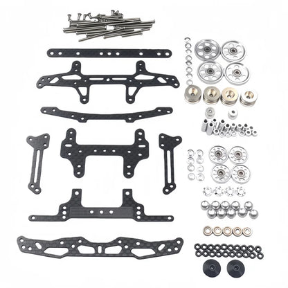 1SET Tamiya Four-Wheel Drive Vehicle VZ Chassis Modification Kit - Advanced Off-Road Lightweight Upgrade Accessories DIY 4WD