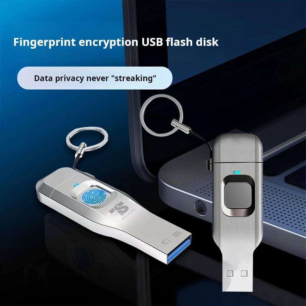 Fingerprint encrypted USB flash drive storage portable memory High-Speed memory stick Thumb drive external hard drive disk
