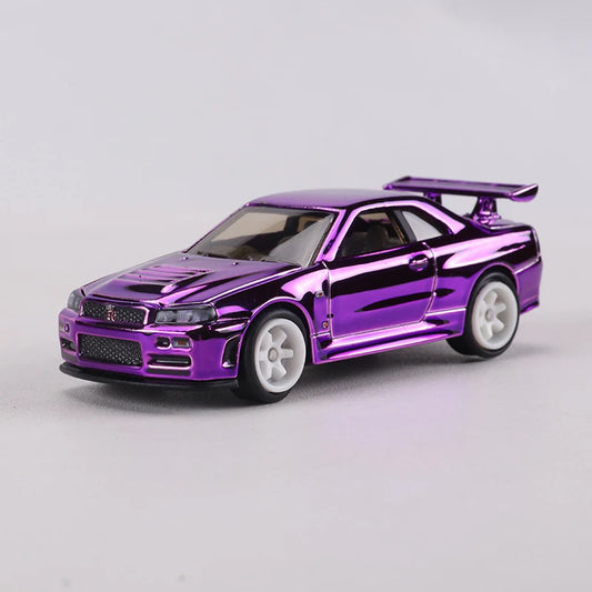 ZZC MODEL 1:64 GTR R34 Die-cast Alloy Car Model Toys Can Open The Hood