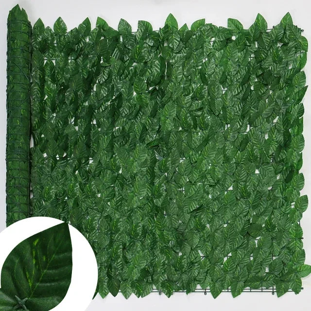 For Home Outdoor Garden Balcony Decoration Fake Plant Artificial Ivy Hedge Green Leaf Fence Board Artificial Privacy Fence