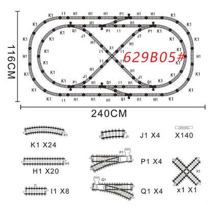 Vintage Steam Train Track Accessories Simulation Electric Train Model Retro Track Train Boy Toys Gift For Kids