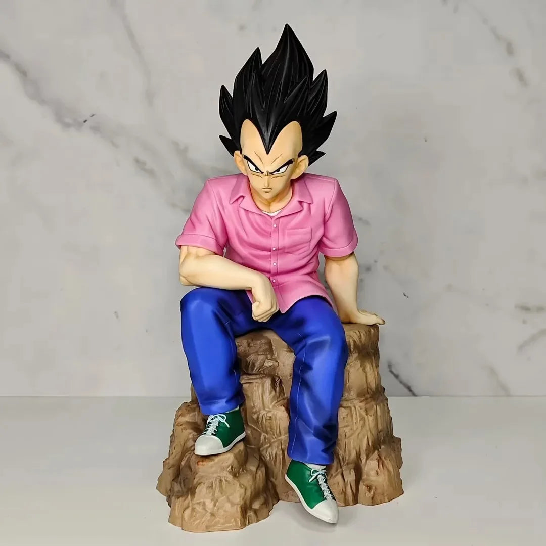 22cm Dragon Ball Figure Vegeta Anime Figure Pink Casual Style Vegeta Figurine Pvc Collection Statue Ornament Toys Model Gift