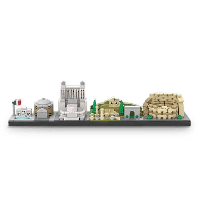 2024 New Hot City Movie Skyline Bricks Pisa Rome Rotterdam Cambridge Education Architecture Building Blocks Fans Birthday Toys