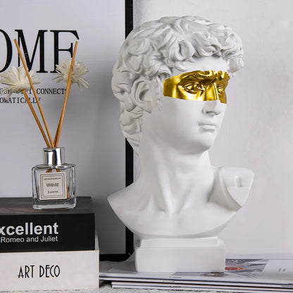 David Head Resin Statues Living Room, Table, Office Decoration European Home Decoration Statues Home Decor Art Bust Sculpture