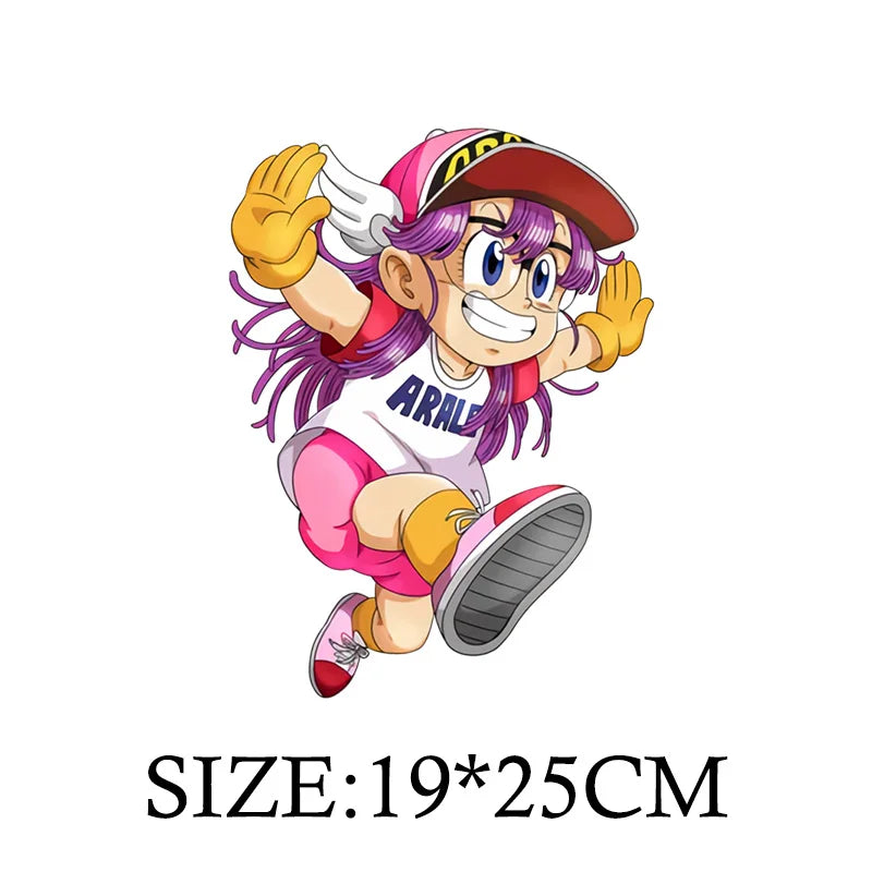 Anime Arale Dr Slump Cartoon Patches for Clothes Heat Transfer Thermal Vynil Stickers DIY T shirt Iron on for Women Appliqued