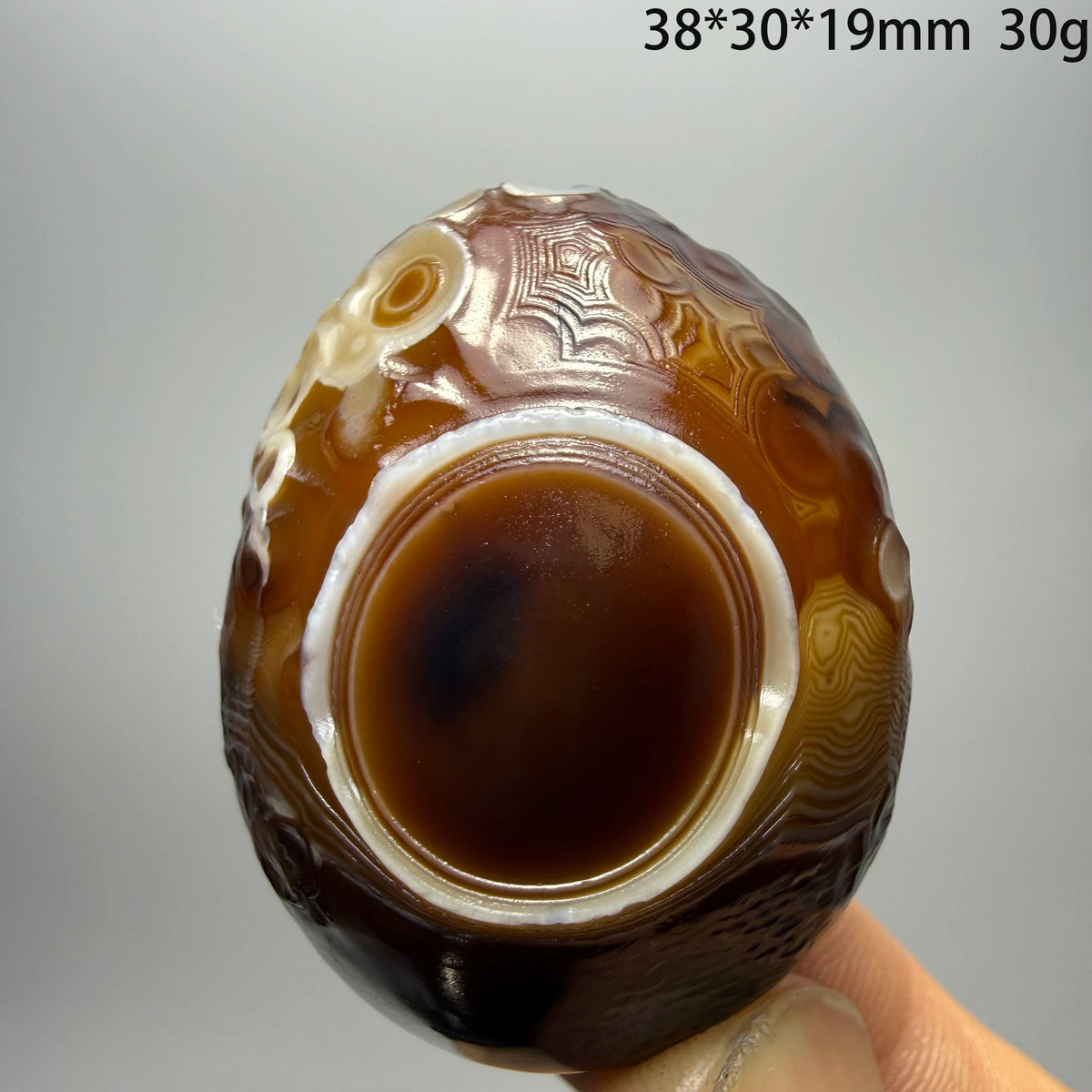 Natural Sardonyx Agate Alxa Gobi Eye Mineral Specimen Energy Crystal Chakra Reiki Healing Stone for Garden Home Decor  A4-2-24