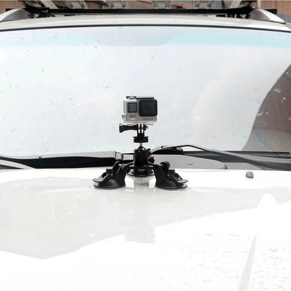 Tri-angle Suction Cup Mount Car Holder for Gopro Hero 13 12 11 10 9 8 Insta360 SJCAM AKASO DJI Osmo Action 6 5 PRO 4 Nano Camera