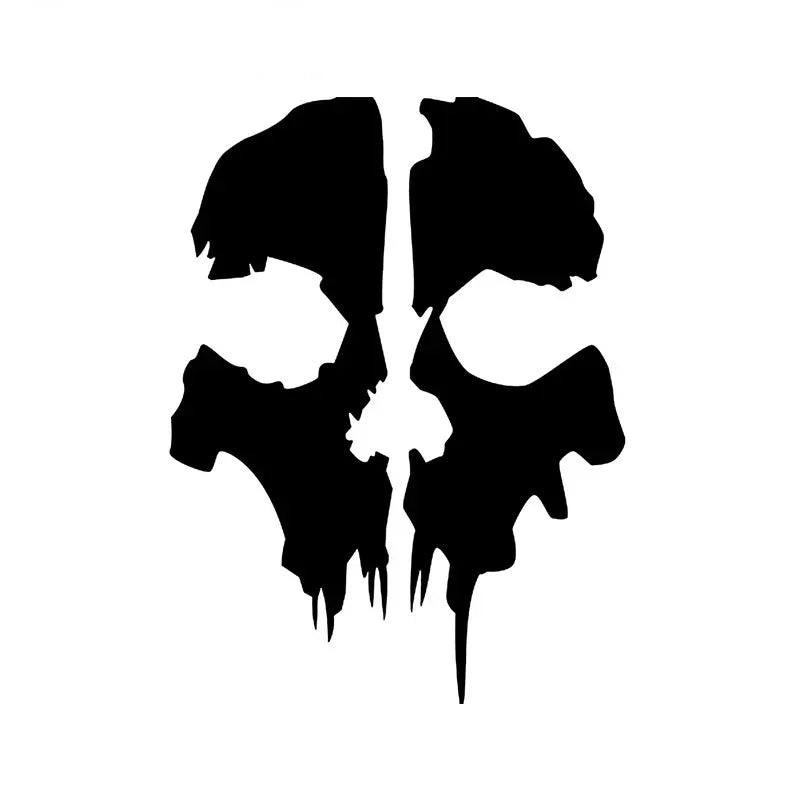 Call of Duty Ghost Head Skull Silhouette Car Sticker Waterproof Sunscreen Die Cut Window Trunk & Motorcycle Decal for Car Stylin