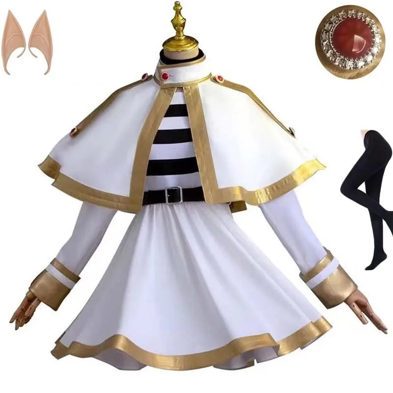 Homchee Trends COS Women Cosplay Costume Dress with Ears Stockings for Anime Comic Con Outfits