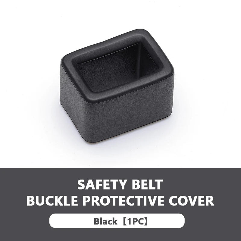 SEAMETAL Car Seatbelt Guard Seat Belt Holder EVA Buckle Protective Cover Upright Device Card Slot Bracket Car Accessories