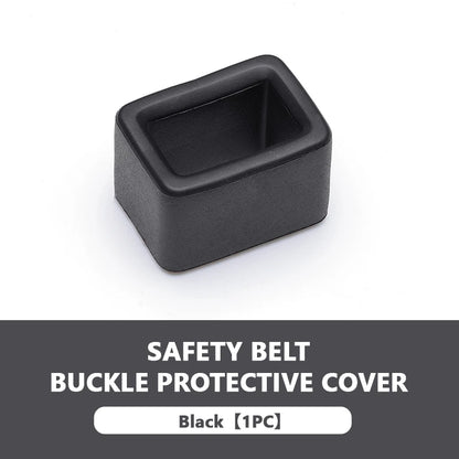 SEAMETAL Car Seatbelt Guard Seat Belt Holder EVA Buckle Protective Cover Upright Device Card Slot Bracket Car Accessories