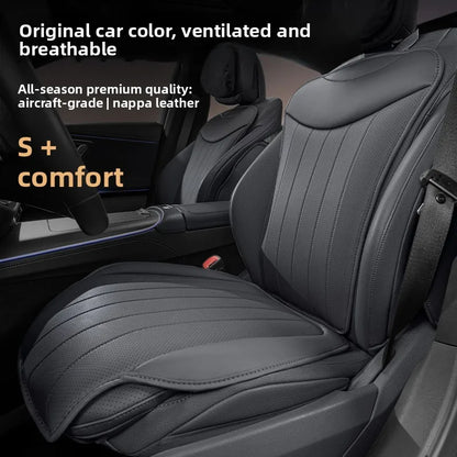 Luxury Sedan SUV Universal Nappa Leather Car Seat Cover Comfortable Memory Foam Perforated Leather Cushion Car Seat Protection