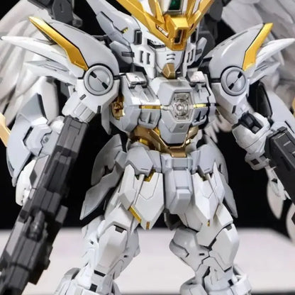 Mgsd Wing Zero Ew Snow White Version Angel Feather Drop Mech Assembly Model Kit Action Figure Decoration Doll Boy Toy Gift
