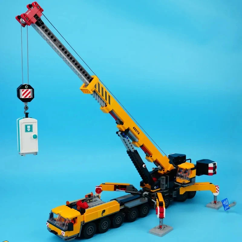 Third Party Compatible Sets City Series Building Blocks 60409 Mobile 16-Wheel Yellow Crane Hoisting machine Toys Gift