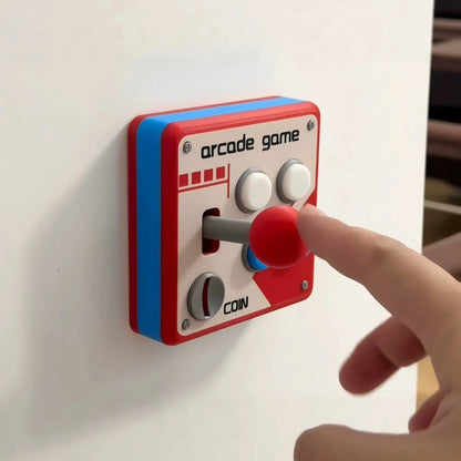 Novelty Retro Arcade Joystick Light Switch Cover 3d Printed Punch Free Wall Decor Unique Housewarming Birthday Gift