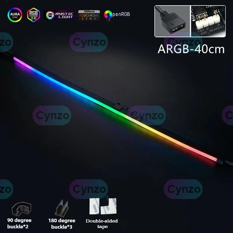 ARGB Motherboard PC Case Decoration 5V LED Strip - RGB Phantom Sync with Screen, AURA Sync Compatible 3Pin LED Strip
