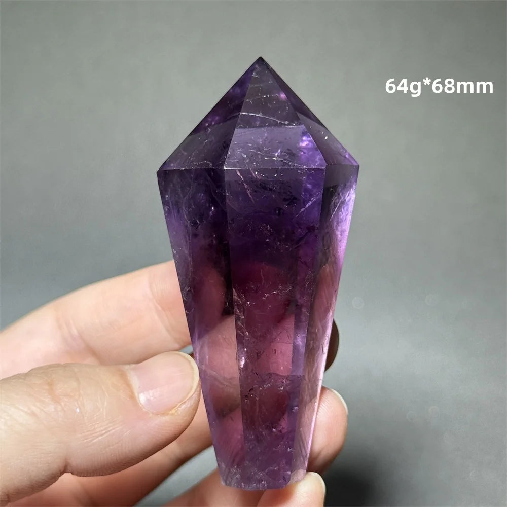Amethyst Scepter Natural Mineral Quartz Gem Aura Spiritual Meditation Treatment Energy Home Garden Feng Shui Decoration